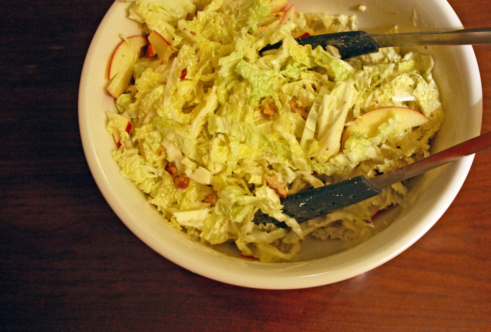 Cabbage, Apple, & Walnut Salad
